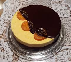 Cocolate Orange Cake Chocolate Genoise Cake Orange Mousse Candied Orange Slices And Chocolate Mirror Glaze Cake Genoise Cake Orange Mousse
