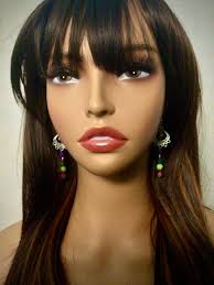 Bali Style Silver Earrings With Purple Tulip and Pearl Bead. A Purple & a  Turquoise Lava Stone and an Olive Wood Bead From Bethlehem. 3