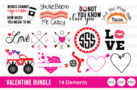 Download Valentine Bundle Valentine Monogram Graphic By Cutfilesgallery Creative Fabrica PSD Mockup Templates