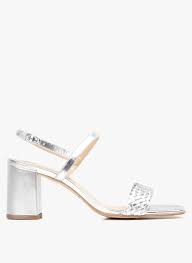 Retour facile et gratuit, paiements sécurisés et livraison en 48h ! Sandales Talons Mi Hauts En Cuir Metallise Argent Jonak Femme Place Des Tendances