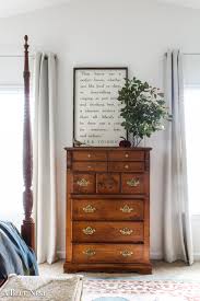 Create a distressed look by sanding. Wooden Dresser Makeover With Chalk Paint A Blue Nest