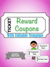 Coupon Reward Incentive Tickets Coupons Classroom Management Editable Template Teacher Created Resources Classroom Jobs Math Facts