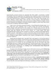The position paper is also known as the opening speech because it is read by each delegates at the beginning of the conference in order to introduce their country and their country's perspective on the. Sample Position Paper Cuba Ecofin Sustainability Cuba