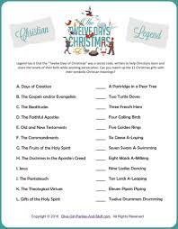 How to play christmas trivia. 12 Days Of Christmas Legend Match Game