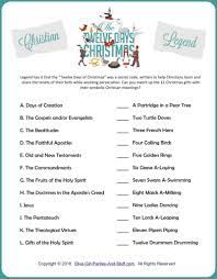 According to the 'hidden message' theory, who or what is represented by 'my true love' in the song the twelve days of christmas? 12 Days Of Christmas Legend Match Game