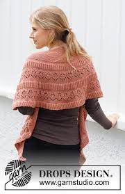Knitting may be done by hand or by machine. Sienna Wrap Drops 214 3 Free Knitting Patterns By Drops Design