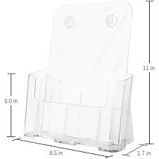 Check spelling or type a new query. Ktrio Acrylic Brochure Holder 8 5 X 11 Inches Plastic Acrylic Literature Holders Clear Flyer Holder Rack Card Holder Magazine Pamphlet Booklet Display Stand Trifold Holder Desk Or Wall Mount 2 Pack Pricepulse