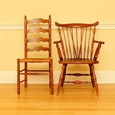 Vintage Maple Tell City Ladderback Chair Maple Ethan Allen Duxbury Windsor Armchair From Estate Sale Wood Chair Chair Ladder Back Chairs
