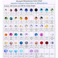 Flatback Non Hotfix Hotfix Rhinestone Color Chart Crystals