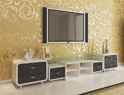 Indian Homes With Pastel Wallpapers Behind Tv Units Indian Living Rooms Indian Homes Living Room Designs Indian