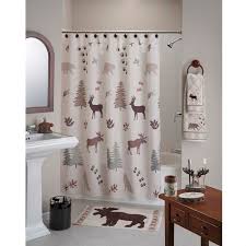 New Deer Bear Trees Rustic Lodge Cabin Style Shower Curtain Bathroom Decor Home Garden Bath Shower Cabin Shower Curtain Lodge Shower Curtain Cabin Style