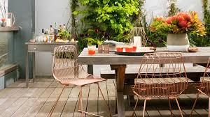 Many of our patio dining tables come in a rich variety of vibrant colors, to brighten up any dinner party. Ideas For Outdoor Dining Rooms Sunset Magazine