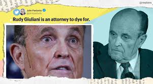 Rudy giuliani held a press conference saturday at a landscaping business named four seasons total landscaping in northeast philadelphia, prompting the similarly named luxury hotel to clarify it was not. Dye Streaks On Rudy Giuliani S Face During Event Sparks Meme Fest Online Trending News The Indian Express