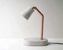 concrete copper table lamp bedside light halogen g9 socket etsy copper table lamp lamp table lamp