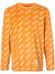 See more of supreme on facebook. Shop Orange White Supreme Logo T Shirt With Express Delivery Farfetch