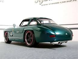 Mercedes 300sl Au 1 18 De Marque Burago Modifs Detaillage Complet Du Moteur Habitacle Flocage Bleu Siege Imit Ceinture De Securite Mercedes Flasque