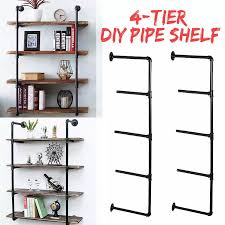 5 out of 5 stars. 2pcs Black 4 Tier Shelf Industrial Furniture Wall Shelf Bracket Hanging Storage Shelves Iron Pipe Black Diy Pipe Shelves Brackets Aliexpress