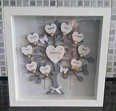 Personalised Family Tree Frame 9 X 9 Family Tree Craft Family Tree Frame Family Tree Photo Frame