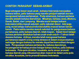 Oleh karena itu, oleh sebab itu. Contoh Kalimat Sebab Akibat Mosaicone