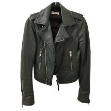 Balenciaga Leather Biker Jacket Jackets Leather Jacket Zipper Womens Biker Jacket