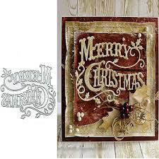 Card making dies come in all shapes and sizes and with tons of different options for folds. Amazon Com Merry Christmas Holly Leaves Metal Die Cuts Christmas Word Background Layering Cutting Dies Cuts For Album Card Making Tools Scrapbooking Diy Decoration
