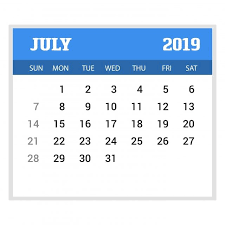 2019 Happy New Year July Calendar Template Christmas Background Calendar Icons Icons Converter Icons Fitness Png And Vector With Transparent Background For Calendar Template Business Calendar Personal Calendar