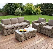 Our Sandringham Sofa Set Is The Perfect Place To Relax This Summer Sit Back With A Good Cheap Garden Furniture Garden Sofa Set Outdoor Wicker Patio Furniture