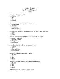 Winter Dreams Test By Bethany Hannah Teachers Pay Teachers