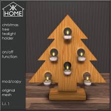 Second Life Marketplace Kk Home Christmas Tree Tealight Holder Pine Boxed