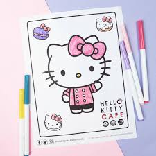 60 hello kitty printable coloring pages for kids. Love To Color Download This Supercute Hello Kitty Cafe Facebook