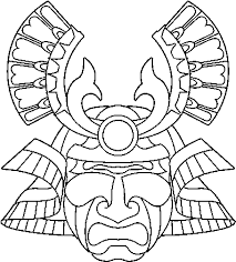 Samurai is a japanese warrior who has mastered martial arts and swordplay. Download Hd Samurai Mask Coloring Pages 2 By Amber Chinese Mask Coloring Pages Transparent Png Image Nicepng Com