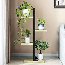Gly 4 Tier Jardiniere Plante Jardiniere Affichage Rack Etagere En Bois Mentale Stand Eche En 2020 Plantes De Decor De Maison Decoration Plantes Interieur Pot De Fleurs