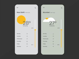 Weather Today App Concept Weather App Web Template Design