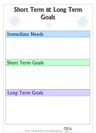 Goal Chart Printable Goal Charts Goals Inspiration Short Term Goals