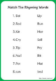 rhyming worksheets theworksheets com theworksheets com