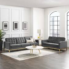 Free shipping on orders over $35. Loft Gold Stainless Steel Leg Performance Velvet Sofa And Loveseat Set Contemporary Modern Furniture Modway