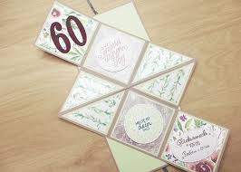 Auftrag karte zum 90 geburtstag gabis karten basteln kreatives. Klappkarte Mit Uberraschungseffekt Zum 60 Geburtstag Selbermachen Geschenke Karten Basteln Karten Design