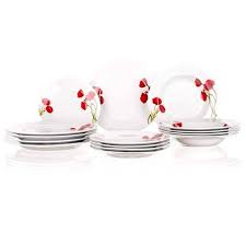 Vtg hall superior dinnerware red poppy 1 1/2 qt mcm casserole serving dish w/lid. Banquet Poppy A02565 Dish Set Alzashop Com