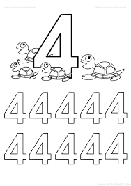 4 Rakami Calisma Sayfasi Okuloncesitr Preschool Calisma Okuma Okul Oncesi