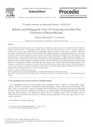 Junto con mi equipo a empresas tanto productos, como proyectos del mundo iot (internet of things) machine learning, deep learning e inteligencia artificial. Pdf Didactic And Pedagogical View Of E Learning Activities Free University Of Bozen Bolzano