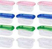Toyvian 12pcs Food Storage Containers with Lids Rectangular Plastic Lunch  Boxes Disposable Food Container Kitchen Sealed Box for Fruit Cake 280ML ...