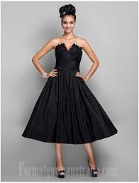 Australia Formal Dresses Cocktail Dress Party Dress Prom Gowns Holiday Dress Black Plus Sizes Dresses Petite A Line Princess V Neck Tea Length Taffeta