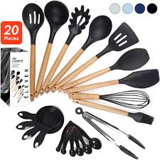 Check spelling or type a new query. Kitchen Utensil Set 9 Silicone Cooking Utensils For Non Stick Cookware Wood Kitchen Utensils Bpa Free Silicone Spatula Wooden Spoons Set Tongs Best Chef Kitchen Gadgets Tool Set Gifts Walmart Canada
