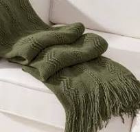 Amazon.com: BATTILO HOME Olive Green Throw Blanket for Couch ...