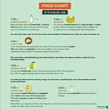 Plz Provide Food Chart For 6 Month Onwards Old Baby