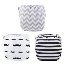 alva baby swim diapers 3pcs one size reuseable washable adjustable for swimming lesson baby