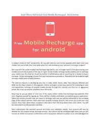 Idea mobile recharge online through credit card. Don T Move Out To Get Your Mobile Recharged Do It Online
