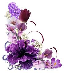 Purple Floral Corner Floral Purple Floral Art