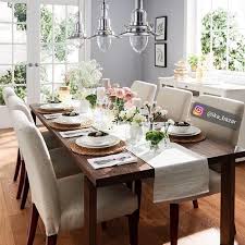 رانر های بسیار زیبا ایکیا قابل سفارش شد ابعاد در رنگ های های متنوع و زیبا قابل شستشو در Brown Dining Table Dining Table Decor Brown Dining Room