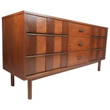 Oak kyler solid wood desk. Mid Century Modern Oak And Walnut Dresser By Bassett For Sale At 1stdibs